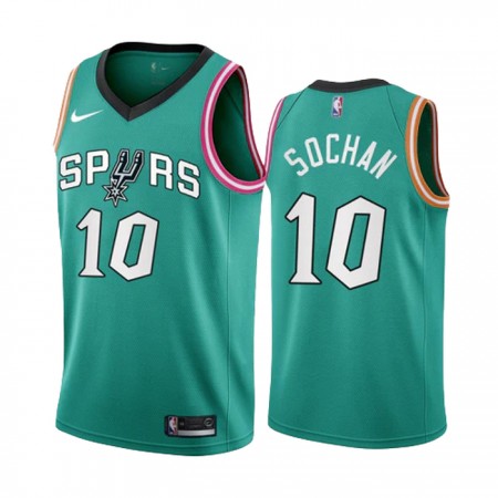 Dres San Antonio Spurs Jeremy Sochan 10 Nike 2022-23 City Edition Teal Swingman